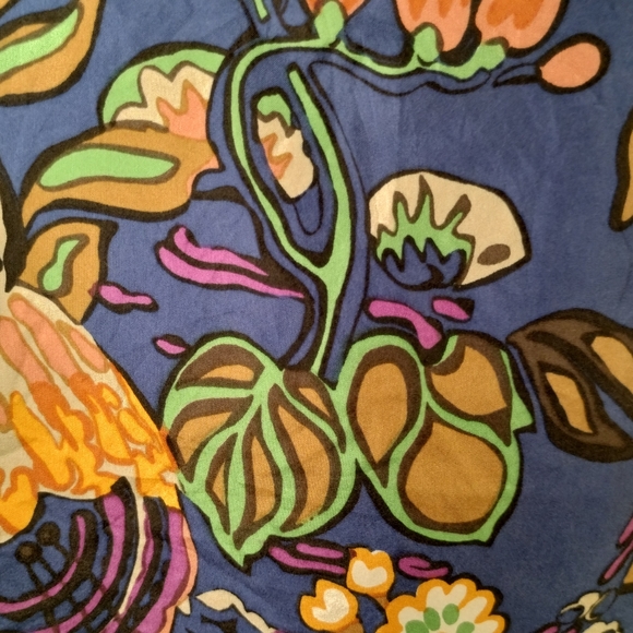 J. CREW Top 100% Silk Blue Green Print Tank size Small Fully Lined Summer - Picture 10 of 12